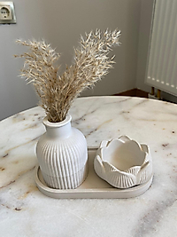 ALÇI - BETON SUNUMLUK 3LÜ SET