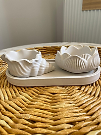 ALÇI & BETON SUNUMLUK & MUMLUK 3LÜ SET